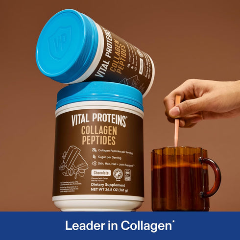 Vital Proteins Chocolate Collagen Powder Supplement (Type I, III) for Skin, Hair, Nail, Joint - 26.8 oz