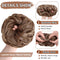 MORICA 1PCS Messy Hair Bun Hair Scrunchies Extension, Curly Wavy Synthetic Chignon Hairpieces for Women (12H24#)