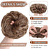 MORICA 1PCS Messy Hair Bun Hair Scrunchies Extension, Curly Wavy Synthetic Chignon Hairpieces for Women (12H24#)