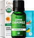 Set Set 2x0.34 oz Organic German Chamomile Essential Oil for Diffuser & Rose Essential Oils for Skin - Aromatherapy