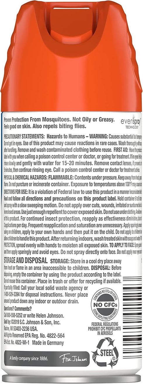 OFF! Defense Insect Repellent Aerosol with Picaridin, Long Lasting Bug Spray, 5 oz