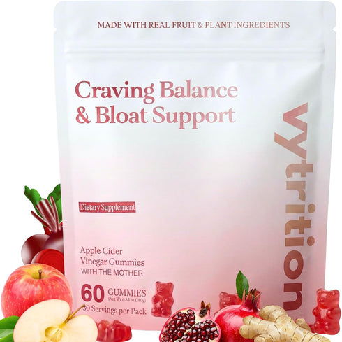 Vytrition Apple Cider Vinegar Gummies Sugar Free ACV Gummies with The Mother 1000mg