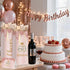 Yoirrat 60th 60 60 Birthday Wine Gift Bag for Women with Tissue Paper Card Rose Gold & Fabulous Decorations Large