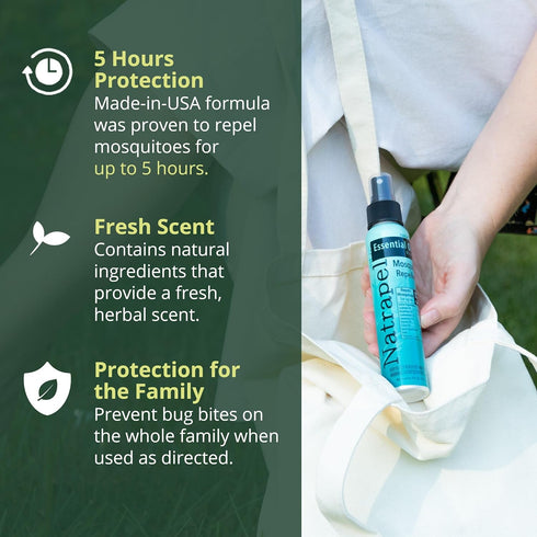Natrapel Essential Oil Insect Repellent - Herbal Scent, 2 Pack for Outdoor Protection