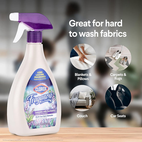 Clorox Fraganzia Refresher Spray 22oz - Multi-Use Fabric Refresher Spray in Frosted Cranberry Scent