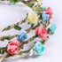 Whaline 4 Pcs Bohemian Style Floral Wreath Headbands - Flower Crown Headdress for Wedding Bride Party Festivals (4