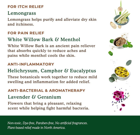 Nature’s Willow Bug Bite Balm - Natural Insect Bite Pain & Itch Relief, 0.5 oz