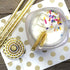 Navy Blue and Gold Foil Paper Straws, Stripe Chevron Solid, 100 Pack