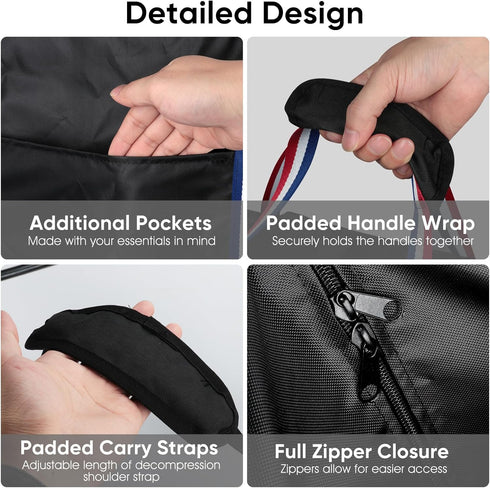 (32" Lx10 Wx37 Rollator Travel Bag - Waterproof Wheelchair Bag for Folding Walker, Compact Wheelchair Transport Chair