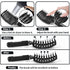 HIPPIH 2 Pack Boar Bristle Hair Brush, Wet & Dry No Pull Curved Vented Detangler for Kids & Men