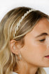 WOVOWOVO Pearl Headbands for Women 8 Pack, White Faux Pearls Hairband Gold Metal Headband Butterfly Flower Hairbands, Bridal Hair Hoop Party Wedding Hair Accessories for Girls