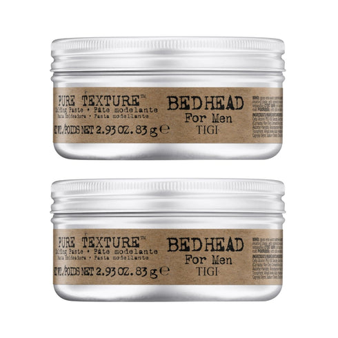 TIGI Bed Head for Men Pure Texture Hair Molding Paste, 2.93 oz (2 Pack)