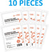 Dr. Med Hydrocolloid Wound Dressing 4"x4", 10 Pack/Box, Waterproof Adhesive Bandage for Light Exudate and Superficial