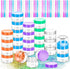 MotBach 40 PCS 15g Empty Plastic Containers, Small Makeup Sample Jars with Colored Lids for Travel Cosmetic