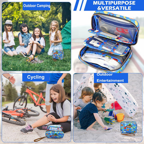 Portable Travel First Aid Kit, 143 Pieces All-Purpose Emergency Kit for Home, Car, Diaper Bag, Camping & Hiking