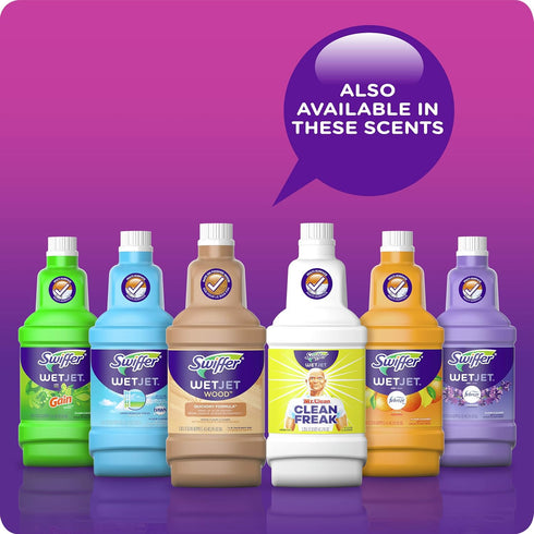 Swiffer WetJet Solution Refill for Floor Mopping, All Purpose Multi-Surface Cleaning Solution, Fresh Citrus Scent, 1.25