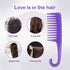 Wapodeai Wide Tooth Comb Detangling Hair Brush, Premium Care Handgrip Comb for Curly Hair
