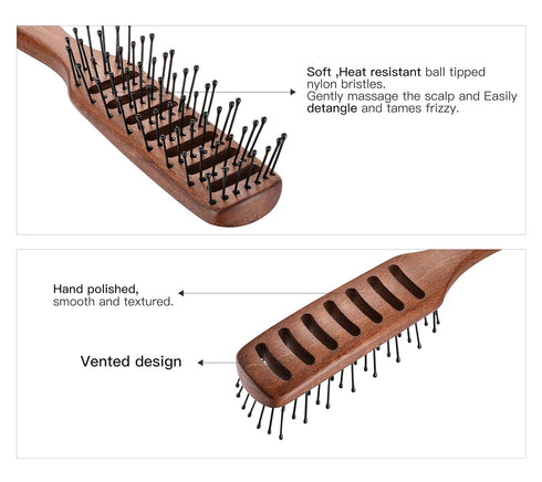 PERFEHAIR Vented Hair Brush for Blow Drying, Men's Volumizing Hairbrush for Short, Curly, or Straight Hair