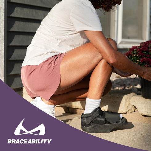 Hammer BraceAbility Forefoot Offloading Post-Op Shoe - Non-Weight Bearing Medical Wedge Boot for Diabetic Foot Ulcer