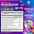 Mushroom Supplement Powder - 11 in 1 Complex Nootropic & Adaptogens Blend, Organic Mushroom Powder, Lions Mane, Cordyceps, Reishi, Chaga, Turkey Tail, Shiitake, Maitake Mushrooms & More - 60 Servings