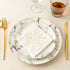 Crisky Napkins Mr and Mrs Gold Cocktail Beverage Dessert, 100 Pcs for Wedding Party Decorations