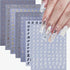 Retro Letters Nail Stickers, 8 Sheets Old English Letter Nail Design Decals for Women DIY Manicure