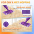 Reusable Mop Pads for Swiffer WetJet Mop, MyKEEPOW Microfiber Wet Jet Refills, 6 Pack, Purple (Mop Not Included)
