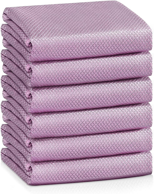 Easy Clean Fish Scale Nanoscale Cleaning Cloth, Streak Free Microfiber Glass Cleaning Cloths, Lint Free, Pack of 6
