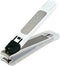 Kai Nail Clippers Type 001S White Stainless Steel Fingernail Toenail Clipper with File & Catcher, Made in Japan
