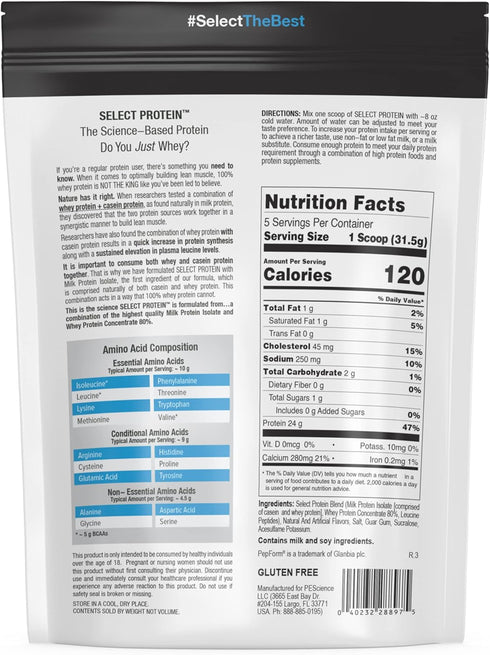 PEScience Select Low Carb Protein Powder - Cake Pop Flavor, 5 Serving Keto Friendly