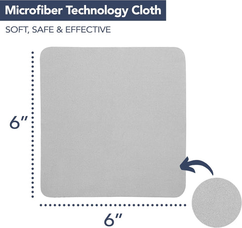 SPUDZ 12 Pack Microfiber Cleaning Cloths, Large 6" x 6" Inches
