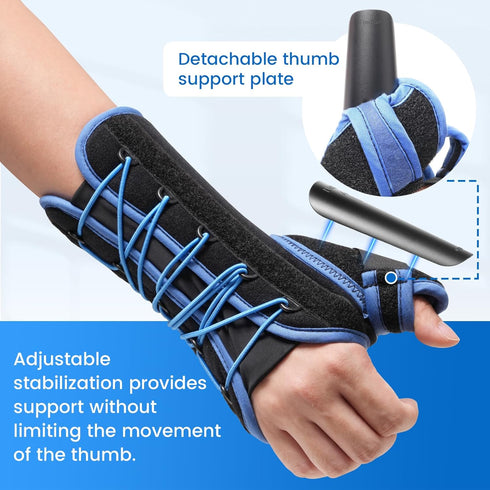 Velpeau Carpal Tunnel Wrist Brace, Thumb Stabilizer Night Support, Pain Relief for Tendonitis, Left Hand, L