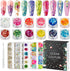 Makartt Nail Decoration Set, 4 Boxes Glitter Sequins & Rhinestones for Nail Art, DIY Decoration Accessories Kit