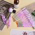 TOROKOM 19 Pcs Nail Art Brushes Set, Acrylic Nail Brush Set for Nail Art Painting and Dust Removal Tools (Purple)