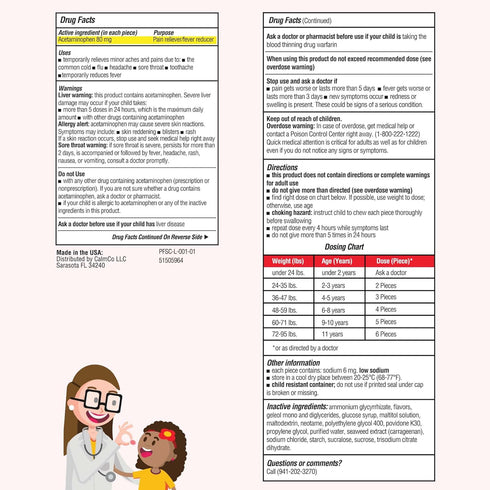 DrKids Children’s Pain and Fever Gummies, Acetaminophen, Travel Compliant (24 count)