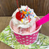 12 Ounce Disposable Paper Treat Cups, Ice Cream Bowls, Plastic Spoons, Paper Straws - Ice Cream Sundae Kit for 24,
