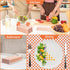 DYLIVeS Orange Gingham Napkins, 50 Pcs Disposable Paper Hand Towels for Luncheon, Dinner, Picnic, Birthday, 3-Ply