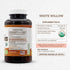 Secrets of the Tribe White Willow Capsules - 800 mg USDA Organic White Willow Dried Bark (120 Capsules)