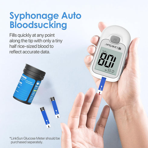 Strips*100, G-425-1,G-425-2V, G-425-3, G-427B 0.7l 5 2 50 LinkSun Diabetic Blood Test Used for Blood Glucose Monitor