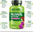 NATURELO Prenatal Multivitamin with Gentle Chelated Iron, Methyl Folate, Plant Calcium & Choline - Vegan, 180 Capsules