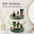 Rotating Makeup Organizer for Vanity, Perfume Skincare Lipstick Organizers for Bathroom Countertop, Clear Make up Storage for Dresser, Bathroom Cosmetics Organizer Storage 360 Spinning(2 Tier, Green) by Aveniee