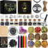 Witchcraft Supplies Kit, 56 PCS Witch Box with Dried Herbs, Crystals, Candles, Amethyst Cluster, Wiccan Tools for