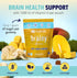 Mushie 100% Gummies 2000mg (75mg 60 Gummies Organic Lions Mane Mushroom - A & B-Glucans) for Brain Health, Focus
