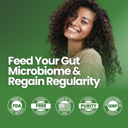 Layer Origin Constipiotic Prebiotic Fiber for Bowel Movement Support, 4.4 g Per Serving, 30-Day Supply, Unflavored