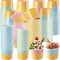 Ninehaoou 200 Pcs Ice Cream Cups Bulk Paper Disposable Dessert Bowls Ice Cream