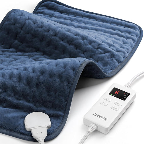 Heating Pad for Back Pain Relief, ZUODUN Electric Heating Pads with 6 Heat Levels, Auto Shut Off, Moist Heat Therapy,