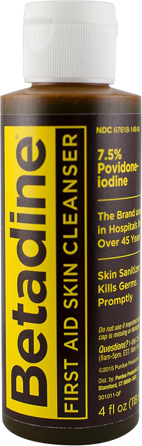Betadine Skin Cleanser, 4 oz Antiseptic Hand Wash