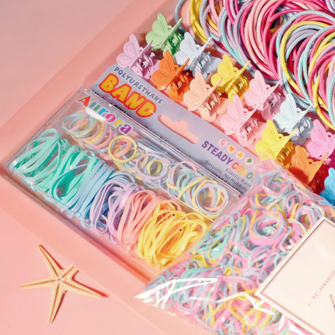 YANRONG Multicolor Hair Ties for Women & Girls, Elastic Ponytail Holders, Rubber Bands for Thick & Thin Hair (2335PCS)