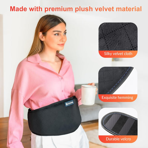 COMFIER Heating Pad for Back Pain, Vibration Massager with Heat & Auto Shut Off