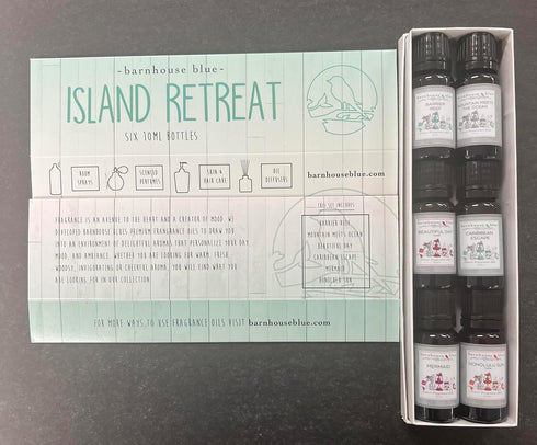 Island Retreat Gift Set of 6 Premium Fragrance Oils - Barrier Reef, Mountain Meets The Ocean, and More
